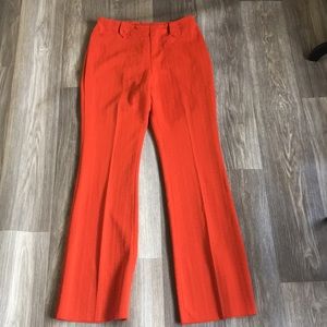 Vintage 1960’s Polyester Tangerine Orange Bellbottom Pants
